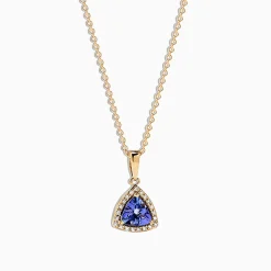 Necklaces & Pendants|Effy Jewelry Nahla Siri 14K Yellow Gold Tanzanite u0026 Diamond Pendant, 0.72 TCW