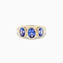 Rings|BH Multi Nahla Siri 14K Yellow Gold Tanzanite Three Stone Ring