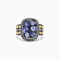 Rings|BH Multi Nahla Siri Silver u0026 18K Gold Tanzanite Ring, 1.85 TCW