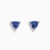 Earrings|BH Multi Nahla Siri Sterling Silver Tanzanite Stud Earrings, 1.52 TCW