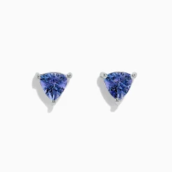 Earrings|BH Multi Nahla Siri Sterling Silver Tanzanite Stud Earrings, 1.52 TCW