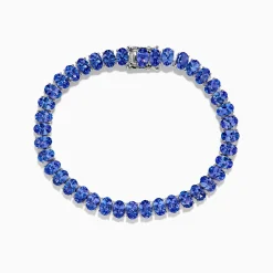 Bracelets|Effy Jewelry Nahla Siri Sterling Silver Oval Tanzanite Tennis Bracelet