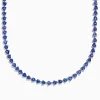 Necklaces & Pendants|Effy Jewelry Nahla Siri Sterling Silver Tanzanite Trillion Cut Tennis Necklace