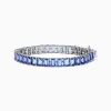 Bracelets|Effy Jewelry Nahla Siri Sterling Silver Emerald Cut Tanzanite Tennis Bracelet