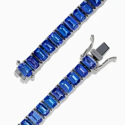Bracelets|Effy Jewelry Nahla Siri Sterling Silver Emerald Cut Tanzanite Tennis Bracelet