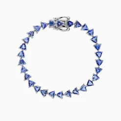 Bracelets|Effy Jewelry Nahla Siri Sterling Silver Tanzanite Tennis Bracelet, 11.40 TCW