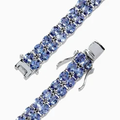 Bracelets|Effy Jewelry Nahla Siri Sterling Silver Tanzanite Tennis Bracelet, 19.80 TCW