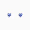 Earrings|BH Multi Nahla Siri Sterling Silver Heart Shaped Tanzanite Stud Earrings