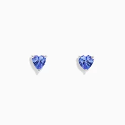 Earrings|BH Multi Nahla Siri Sterling Silver Heart Shaped Tanzanite Stud Earrings