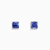 Earrings|BH Multi Nahla Siri Sterling Silver Tanzanite Stud Earrings, 1.90 TCW