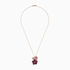 Necklaces & Pendants|Effy Jewelry Nature 14K Gold Ruby, Sapphire and Diamond Flowers Pendant, 3.02 TCW