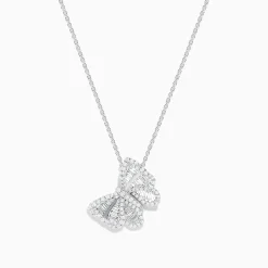Necklaces & Pendants|BH Multi Nature 14K White Gold Diamond Butterfly Pendant