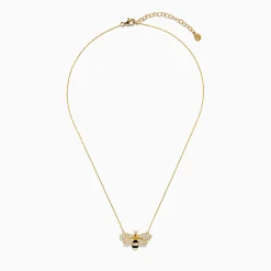 Necklaces & Pendants|BH Multi Nature 14K Yellow Gold Diamond and Yellow Sapphire Bee Necklace