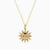 Necklaces & Pendants|Effy Jewelry Nature 14K Yellow Gold Diamond Sun Pendant