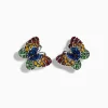 Earrings|Effy Jewelry Nature Sterling Silver Multi Gemstone Butterfly Earrings