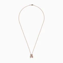 Necklaces & Pendants|Effy Jewelry Novelty 14K Rose Gold Diamond Teddy Bear Pendant, 0.51 TCW