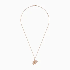 Necklaces & Pendants|Effy Jewelry Novelty 14K Rose Gold Diamond Octopus Pendant, 0.20 TCW