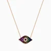 Necklaces & Pendants|Effy Jewelry Novelty 14K Rose Gold Multi Sapphire u0026 Diamond Evil Eye Necklace