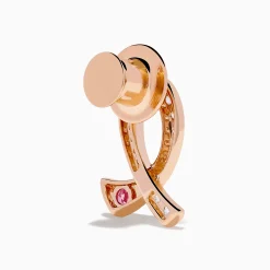 Accessories|Effy Jewelry Novelty 14K Rose Gold Pink Sapphire u0026 Diamond Pink Ribbon Pin