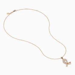 Necklaces & Pendants|Effy Jewelry Novelty 14K Rose Gold Pink Sapphire u0026 Diamond Pink Ribbon Pendant