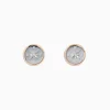 Earrings|BH Multi Novelty 14K Two Tone Gold Diamond Compass Stud Earrings