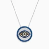 Necklaces & Pendants|BH Multi Novelty 14K Two Tone Gold Sapphire and Diamond Evil Eye Pendant