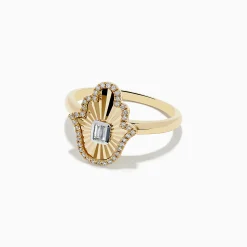 Rings|BH Multi Novelty 14K Two-Tone Gold Hamsa Ring