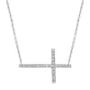 Necklaces & Pendants|Effy Jewelry Novelty 14K White Gold Diamond Cross Necklace, .09 TCW