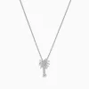 Necklaces & Pendants|Effy Jewelry Novelty 14K White Gold Diamond Palm Tree Pendant, 0.10 TCW