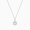 Necklaces & Pendants|BH Multi Novelty 14K White Gold Diamond Star of David Pendant, 0.14 TCW
