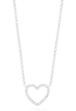 Necklaces & Pendants|Effy Jewelry Novelty 14K White Gold Diamond Heart Pendant, 0.10 TCW