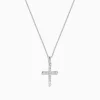 Necklaces & Pendants|BH Multi Novelty 14K White Gold Diamond Cross Pendant, 0.30 TCW