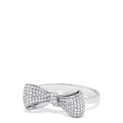 Rings|Effy Jewelry Novelty 14K White Gold Diamond Bow Ring, 0.35 TCW