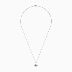 Necklaces & Pendants|Effy Jewelry Novelty 14K White Gold Sapphire and Diamond Evil Eye Pendant