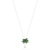 Necklaces & Pendants|Effy Jewelry Novelty 14K White Gold Tsavorite u0026 Diamond Palm Tree Pendant, 0.29 TCW