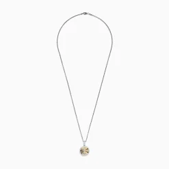 Necklaces & Pendants|Effy Jewelry Novelty 14K White u0026 Yellow Gold Diamond Anchor Coin Pendant