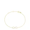 Bracelets|Effy Jewelry Novelty 14K Yellow Gold Diamond Infinity Bracelet, 0.12 TCW