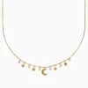 Necklaces & Pendants|Effy Jewelry Novelty 14K Yellow Gold Diamond Moon and Stars Necklace
