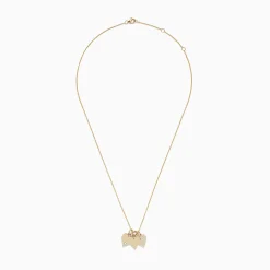 Necklaces & Pendants|Effy Jewelry Novelty 14K Yellow Gold Diamond Hearts Pendant