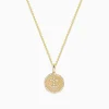 Necklaces & Pendants|BH Multi Novelty 14K Yellow Gold Diamond Anchor Coin Pendant