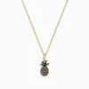 Necklaces & Pendants|Effy Jewelry Novelty 14K Yellow Gold Diamond and Tsvorite Pineapple Pendant
