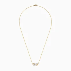 Necklaces & Pendants|Effy Jewelry Novelty 14K Yellow Gold Diamond Infinity Necklace