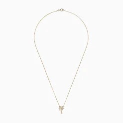 Necklaces & Pendants|Effy Jewelry Novelty 14K Yellow Gold Diamond Palm Tree Necklace, 0.23 TCW