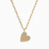 Necklaces & Pendants|Effy Jewelry Novelty 14K Yellow Gold Diamond Heart Pendant
