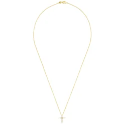 Necklaces & Pendants|Effy Jewelry Novelty 14K Yellow Gold Diamond Cross Pendant, 0.22 TCW
