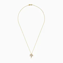 Necklaces & Pendants|Effy Jewelry Novelty 14K Yellow Gold Fresh Water Pearl u0026 Diamond Palm Tree Pendant