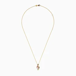 Necklaces & Pendants|Effy Jewelry Novelty 14K Yellow Gold Multi Sapphire Tsavorite Treble Clef Pendant