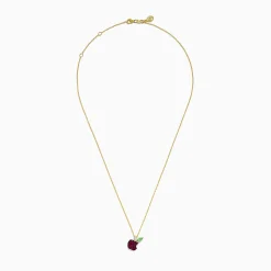 Necklaces & Pendants|Effy Jewelry Novelty 14K Yellow Gold Ruby, Tsavorite and Diamond Apple Pendant