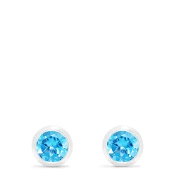 Earrings|Effy Jewelry Ocean Bleu 14K White Gold Blue Topaz Stud Earrings, 1.10 TCW