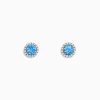 Earrings|BH Multi Ocean Bleu 14K White Gold Blue Topaz and Diamond Earrings, 1.32 TCW